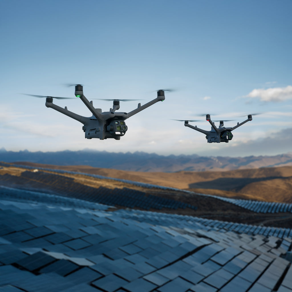 DJI Matrice 4D drones in flight